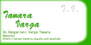 tamara varga business card